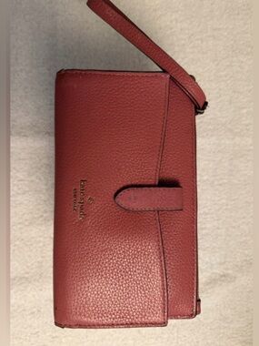 Kate ♠️ Spade Leather Wristlet Wallet – Dusty Rose